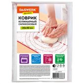 Коврик силиконовый для раскатки/запекания 30х40 см, красный, DASWERK (ДАСВЕРК), 608424
