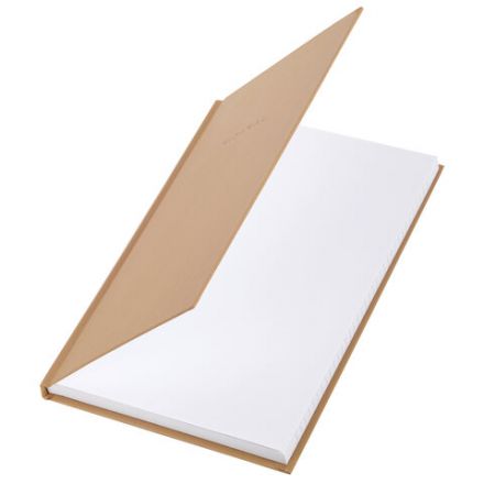 Блокнот А5 134х206 мм, 80 л., твёрдый, клетка, BRAUBERG "Minimal", бежевый, 116438