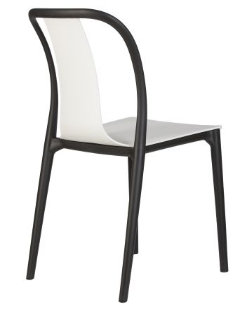 Стул обеденный DOBRIN ADAM, черный/белый