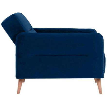 Кресло _ХД Finsoffa HYGGE Relax 1, раскл. тк. велюр Formula 788 т.синий