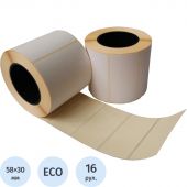 Термоэтикетки ЭКО 58х30, 900шт/рул, вт.40, 16шт/уп Термоэтикетки ЭКО 58х30, 900шт/рул, вт.40, 16шт/уп