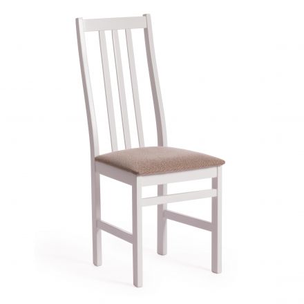 Стул SWEDEN Многослойная фанера, 41*40*99 см, white, ткань бежевая (Ford William 7)