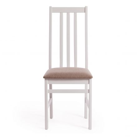 Стул SWEDEN Многослойная фанера, 41*40*99 см, white, ткань бежевая (Ford William 7)