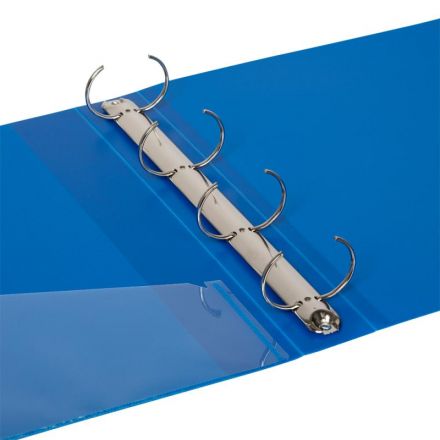 Папка на 4-х кольцах Attache 42 мм синяя до 250 листов (пластик 0.7 мм)