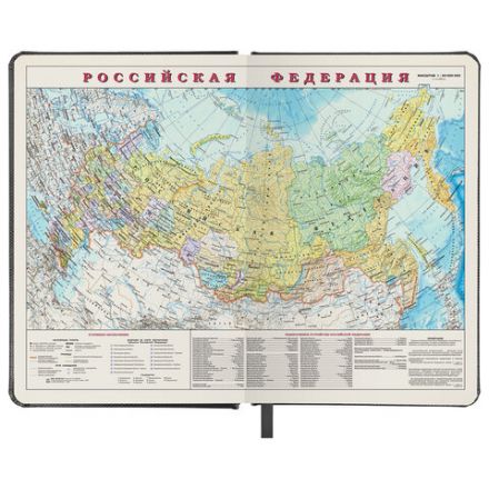 Ежедневник недатированный А5, 138х213 мм, BRAUBERG "Iguana" под кожу, 160 л., черный, 125089