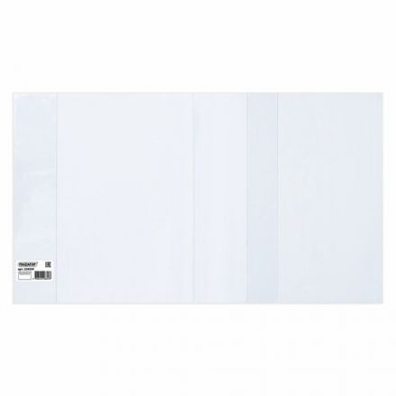Обложка ПП со штрихкодом для учебников БОЛЬШОГО ФОРМАТА, ПЛОТНАЯ, 100 мкм, 265х590 мм, универсальная, прозрачная, ПИФАГОР, 229359