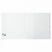 Обложка ПП со штрихкодом для учебников БОЛЬШОГО ФОРМАТА, ПЛОТНАЯ, 100 мкм, 265х590 мм, универсальная, прозрачная, ПИФАГОР, 229359