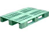 Паллет 1200х800х150 перфорированный (версия 2), на 3-х полозьях  зеленый