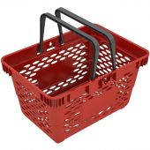 Корзина покупательская EVR_CLASSIC пластик., с 2-мя пл.ручками 20л.,красный