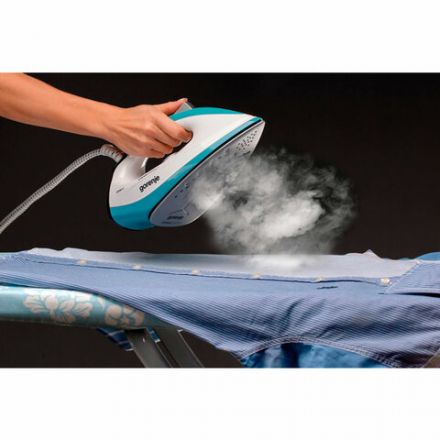 Парогенератор GORENJE SGH2200LBC, 2200 Вт, 4,5 Бар, пар 50 г/мин, паровой удар 100 г/мин, 2 л, синий