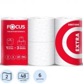 Бумага туалетная Focus Extra 2сл бел 100%цел, 48м, 6рул/уп 5042265/5067596 Бумага туалетная Focus Extra 2сл бел 100%цел, 48м, 6рул/уп 5042265/5067596