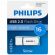Флеш-диск 16 GB PHILIPS SNOW, разъем USB 2.0, синий, FM16FD70B/97