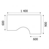 Стол эргономичный MS_Агат АО-33R орех палдао