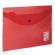 Папка-конверт с кнопкой МАЛОГО ФОРМАТА (240х190 мм), А5, прозрачная, красная, 0,18 мм, BRAUBERG, 224026