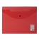 Папка-конверт с кнопкой МАЛОГО ФОРМАТА (240х190 мм), А5, прозрачная, красная, 0,18 мм, BRAUBERG, 224026