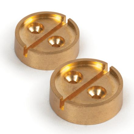 Опечатывающее устройство под нить/проволоку, плашка на 1 печать, комплект 2 шт., диаметр 27 мм, латунь, 601925