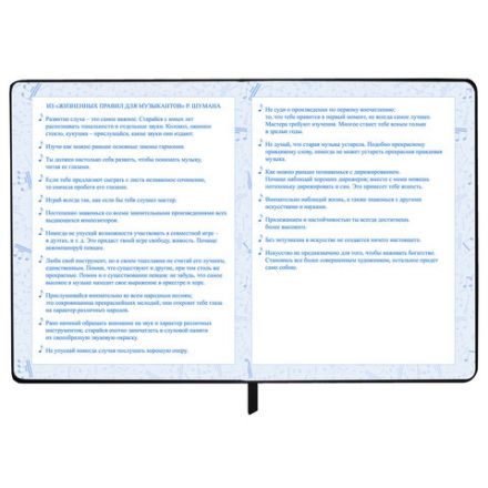 Дневник для музыкальной школы 170х215 мм, 48 л., обложка кожзам твердая, фольга, BRAUBERG, справочный материал, МУЗЫКАНТЫ, 107366