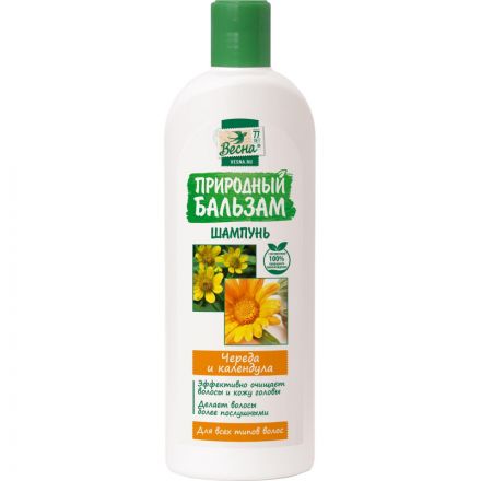 Шампунь ВЕСНА Природный бальзам люб.тип.вол.череда и календула 430мл 7129 Шампунь ВЕСНА Природный бальзам люб.тип.вол.череда и календула 430мл 7129