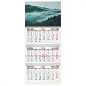 Календарь квартальный на 2026 г., 3 блока, 3 гребня, бегунок, мелованная бумага, BRAUBERG, "Туманный лес", 116808 Календарь квартальный на 2026 г., 3 блока, 3 гребня, бегунок, мелованная бумага, BRAUBERG, "Туманный лес", 116808