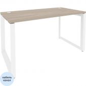 Стол ONIX-О О на металлокаркасе O.MO-SP-3.7 аттик дуб/белый Ш1380