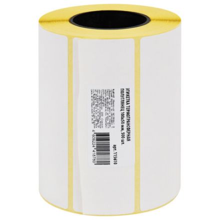 Этикетки термотрансферные, ПОЛУГЛЯНЕЦ, 100х50 мм, 500 этикеток в ролике, 115610 Этикетки термотрансферные, ПОЛУГЛЯНЕЦ, 100х50 мм, 500 этикеток в ролике, 115610