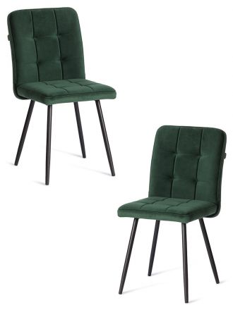 Стул обеденный Medeo  (2 шт. в упаковке) LT, велюр, Deep Forest (изумруд), 45х56х89 см