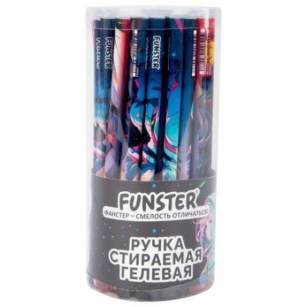 Ручка стираемая гелевая с принтом FUNSTER (ФАНСТЕР) "ANIME", СИНЯЯ, корпус ассорти, игольчатый наконечник 0,5 мм, линия 0,35 мм, 144412 Ручка стираемая гелевая с принтом FUNSTER (ФАНСТЕР) "ANIME", СИНЯЯ, корпус ассорти, игольчатый наконечник 0,5 мм, линия 0,35 мм, 144412