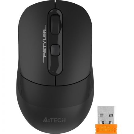 Мышь компьютерная A4Tech Fstyler (FB10C STONE BLACK) черн/2400dpi/беспр/4кн