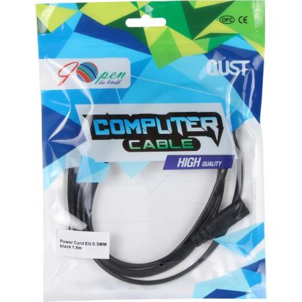 Кабель для аудио-видео IEC-320-C7, 2-pin 1,8m ,черный, iOpen<ACE023-1.8M