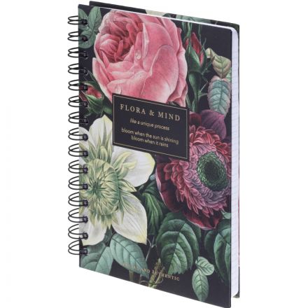 Тетрадь общая, BS, А5, 120л., клетка, твердый, спираль. Flora, букет N4203