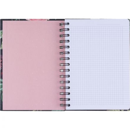 Тетрадь общая, BS, А5, 120л., клетка, твердый, спираль. Flora, букет N4203