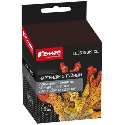 Картридж струйный Комус LC3619XLBK чер.пов.емк для BrotherMFCJ3530DW/3930D