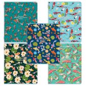 Тетрадь А5, 48 л., BRAUBERG, скоба, клетка, TWIN-лак, "Карпы Кои" (микс в спайке), 405332