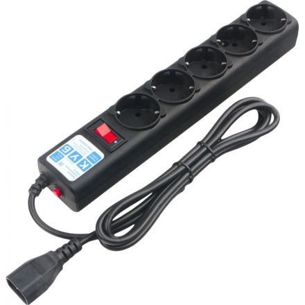 Сетевой фильтр Power Cube 3м д/подкл к UPS/С14, 5р черный 10А/2,2кВт Сетевой фильтр Power Cube 3м д/подкл к UPS/С14, 5р черный 10А/2,2кВт