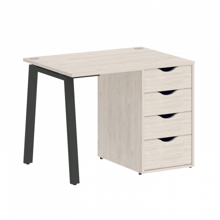 Home Office Стол письменный VR.SP-3-98.4.A Денвер светлый/Антрацит металл 980*720*750 Home Office Стол письменный VR.SP-3-98.4.A Денвер светлый/Антрацит металл 980*720*750