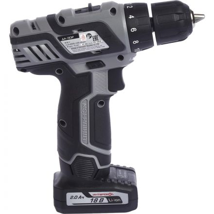 Дрель-шуруповерт аккумуляторная Li-ion ИНТЕРСКОЛ ДА-18ЭР (436.2.2.20)