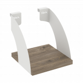 Навесные полки. Кронштейны+ЛДСП полка 200мм MAN-41-2 Тиквуд тёмный/Белый металл 200*220*200 Навесные полки. Кронштейны+ЛДСП полка 200мм MAN-41-2 Тиквуд тёмный/Белый металл 200*220*200