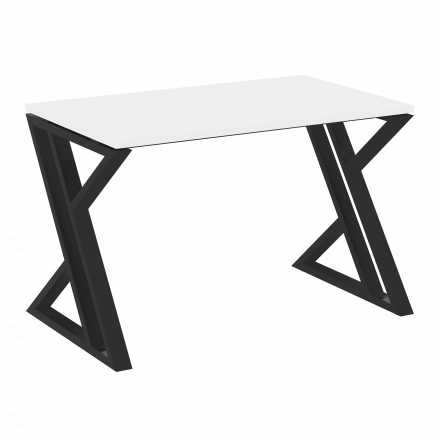 Loft Стол рабочий VR.L-SRZ-2.7 Белый бриллиант/Чёрный металл 1180*720*750