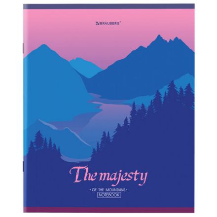 Тетрадь А5 48 л. BRAUBERG скоба, клетка, обложка картон, "Majesty" (микс в спайке), 404368
