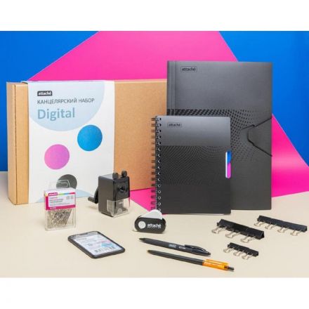 Набор канцелярский подарочный Attache Selection Digital черный Набор канцелярский подарочный Attache Selection Digital черный