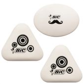 Набор ластиков BIC, "Mini Fun" 3 шт., белый с рисунком, 2 треугольных и 1 овальный, 927870 Набор ластиков BIC, "Mini Fun" 3 шт., белый с рисунком, 2 треугольных и 1 овальный, 927870