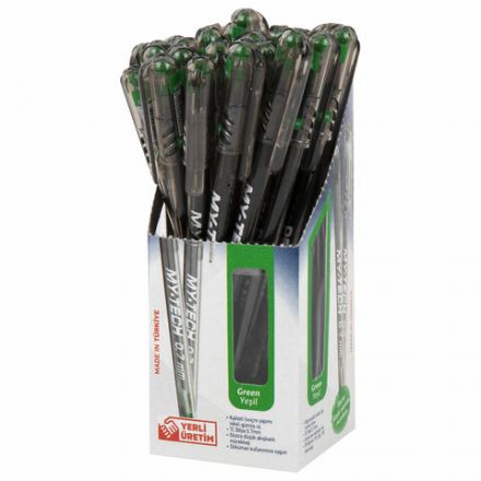 Ручка шариковая масляная PENSAN "My-Tech", ЗЕЛЕНАЯ, игольчатый узел 0,7 мм, линия 0,35 мм, 2240/25 Ручка шариковая масляная PENSAN "My-Tech", ЗЕЛЕНАЯ, игольчатый узел 0,7 мм, линия 0,35 мм, 2240/25