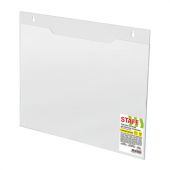 Подставка настенная для рекламных материалов ГОРИЗОНТАЛЬНАЯ (297х210 мм), А4, ПЭТ, STAFF, 291399