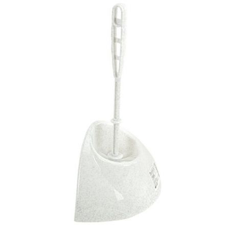 Ершик для унитаза с подставкой, угловой, "Блеск", белый мрамор, IDEA, М 5012