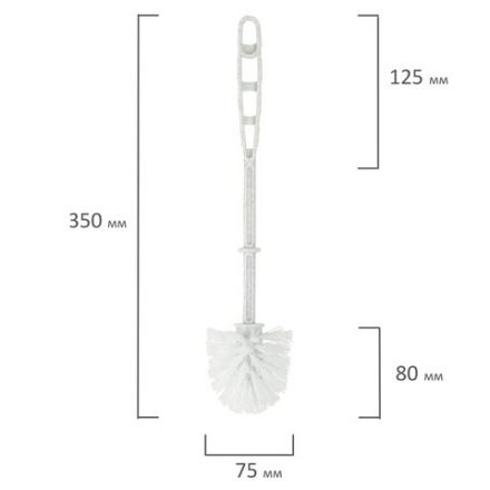 Ершик для унитаза с подставкой, угловой, "Блеск", белый мрамор, IDEA, М 5012