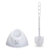 Ершик для унитаза с подставкой, угловой, "Блеск", белый мрамор, IDEA, М 5012