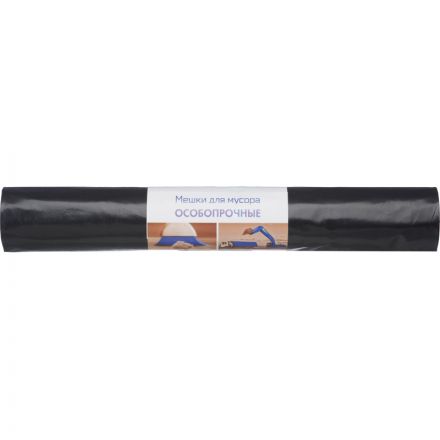 Мешки для мусора ПВД 160л 80мкм 10шт/рул черные 90x110см Мешки для мусора ПВД 160л 80мкм 10шт/рул черные 90x110см