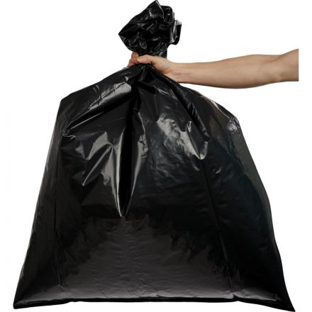 Мешки для мусора ПВД 160л 80мкм 10шт/рул черные 90x110см Мешки для мусора ПВД 160л 80мкм 10шт/рул черные 90x110см