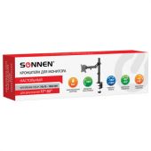 Кронштейн для монитора настольный VESA 75х75, 100х100, 17"-32", до 8 кг, SONNEN STATIC, 455942 Кронштейн для монитора настольный VESA 75х75, 100х100, 17"-32", до 8 кг, SONNEN STATIC, 455942