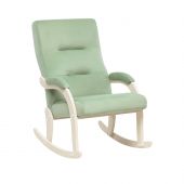 Кресло-качалка Leset Дэми, Слоновая кость, V14 бирюзовый, Ткань Велюр